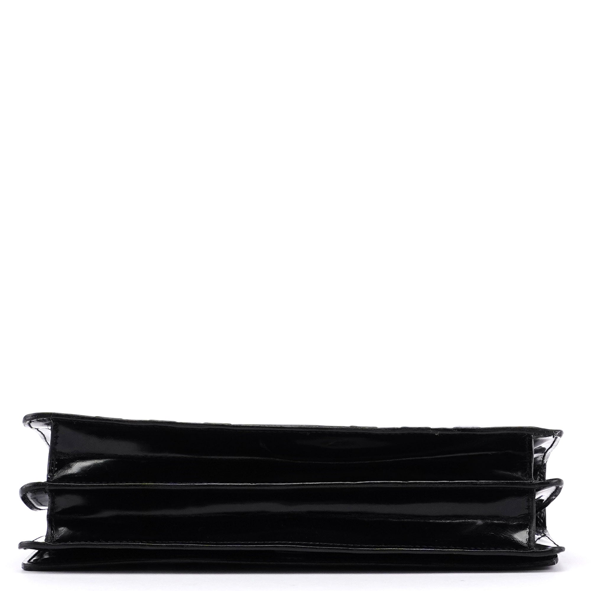 Black Spazzolato Embossed Shoulder Bag