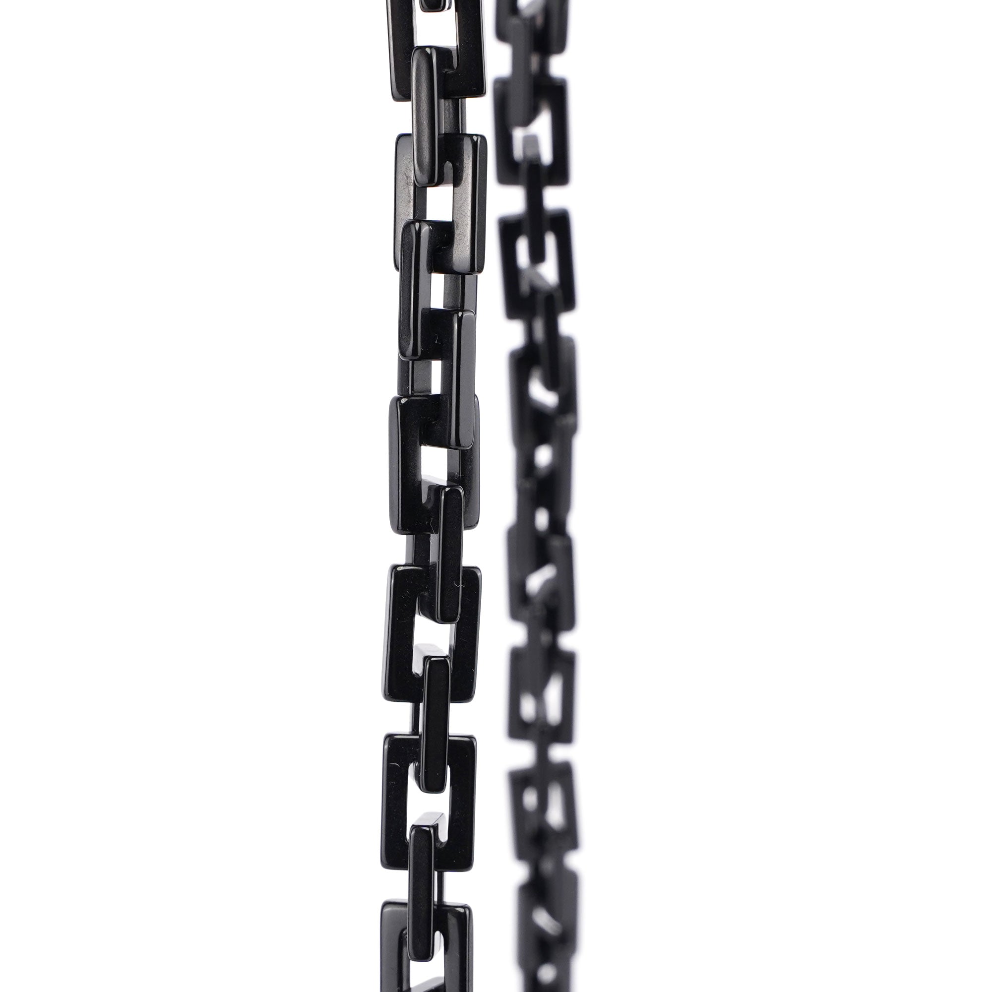 Black Spazzolato Embossed Shoulder Bag