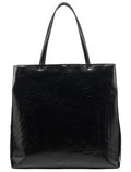 Black Spazzolato Embossed Tote Bag