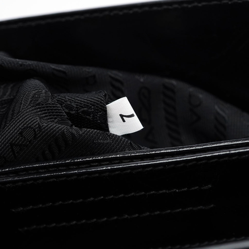 Black Spazzolato Embossed Tote Bag