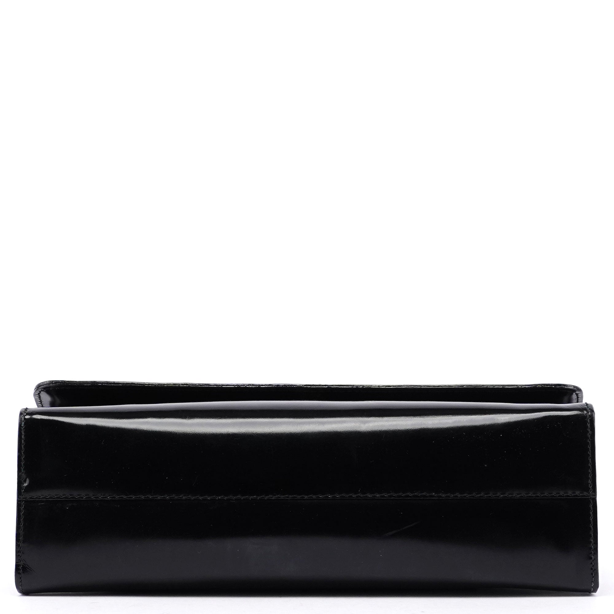 Black Spazzolato Flap Tote