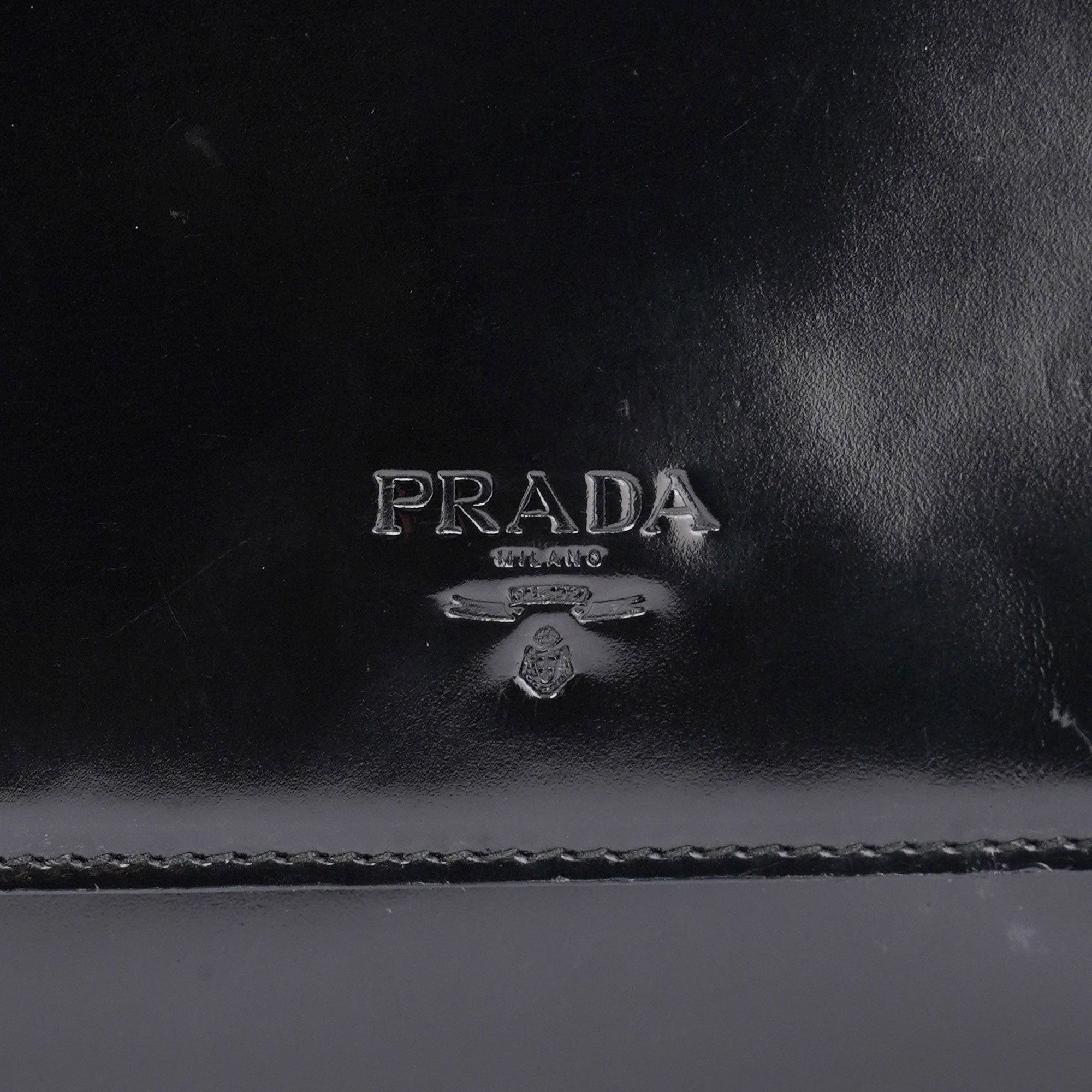 Black Spazzolato Flap Tote