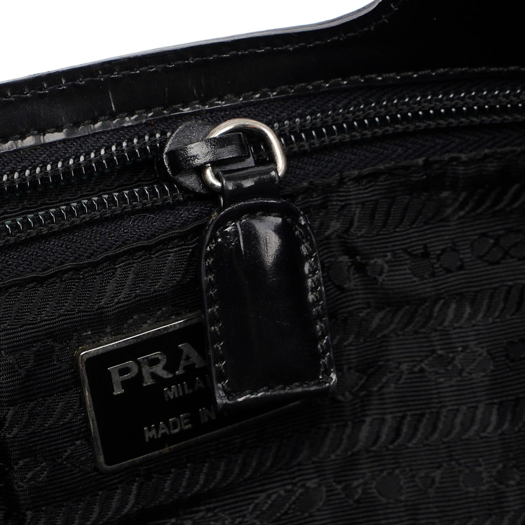 Black Spazzolato Handbag