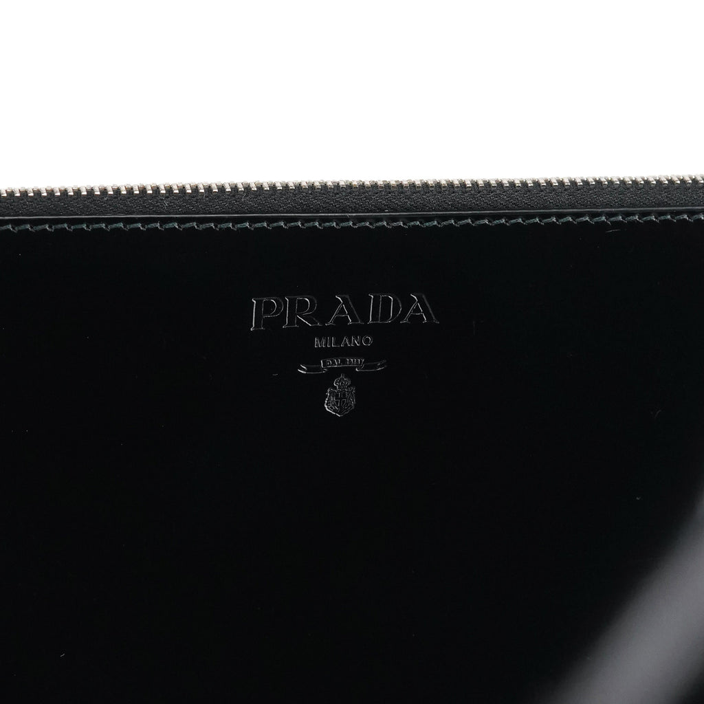 Black Spazzolato Mini Pochette Bag