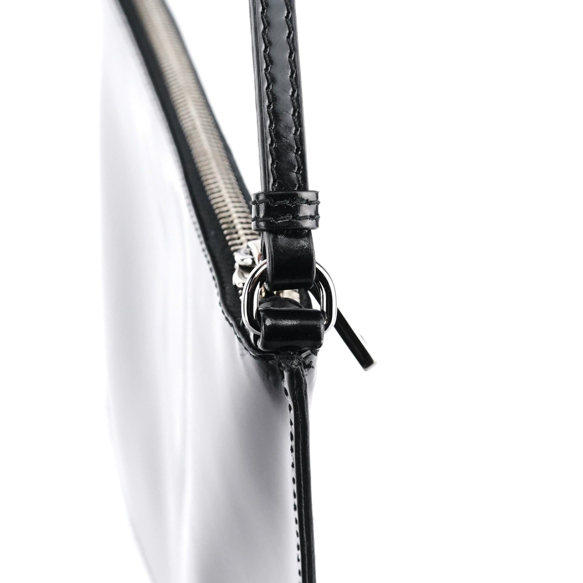 Black Spazzolato Mini Pochette Bag