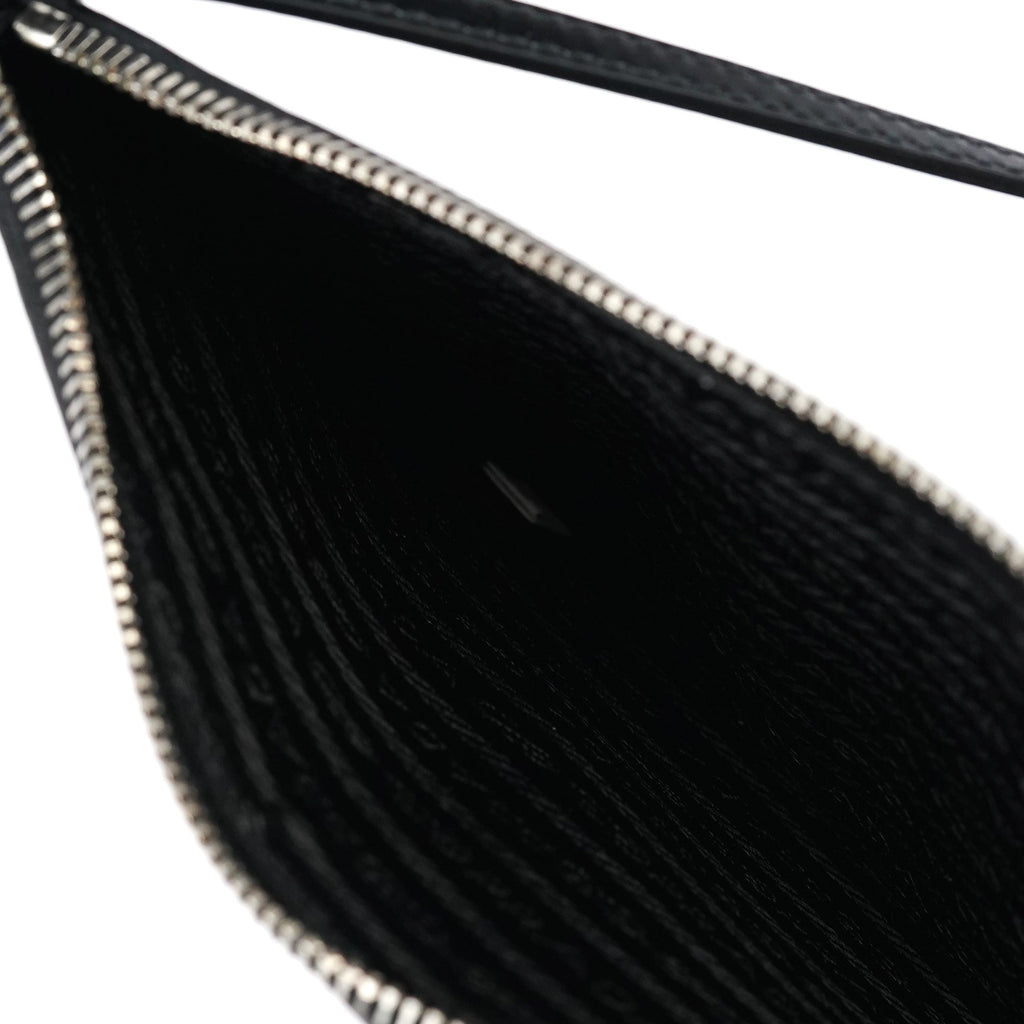 Black Spazzolato Mini Pochette Bag