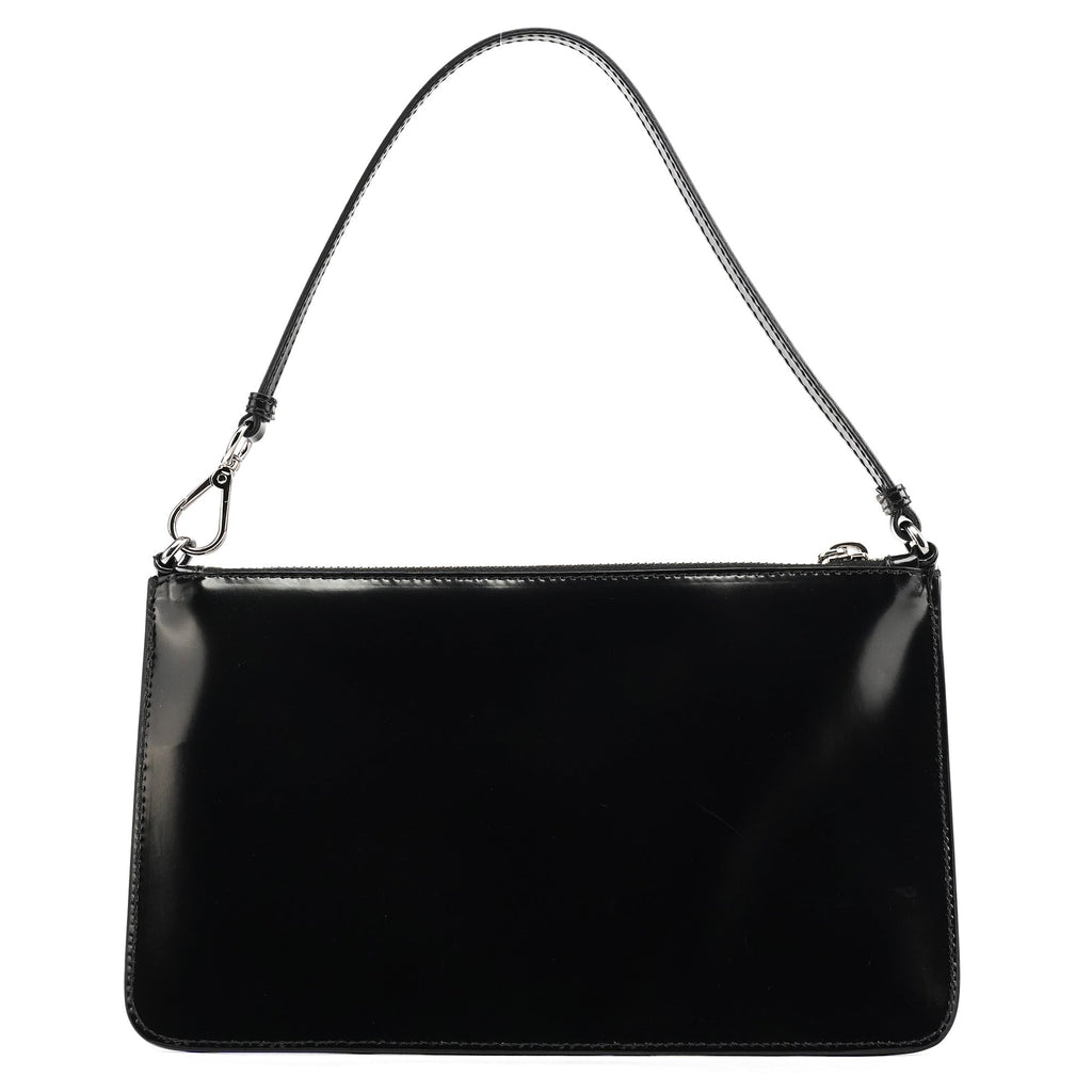 Black Spazzolato Mini Pochette Bag