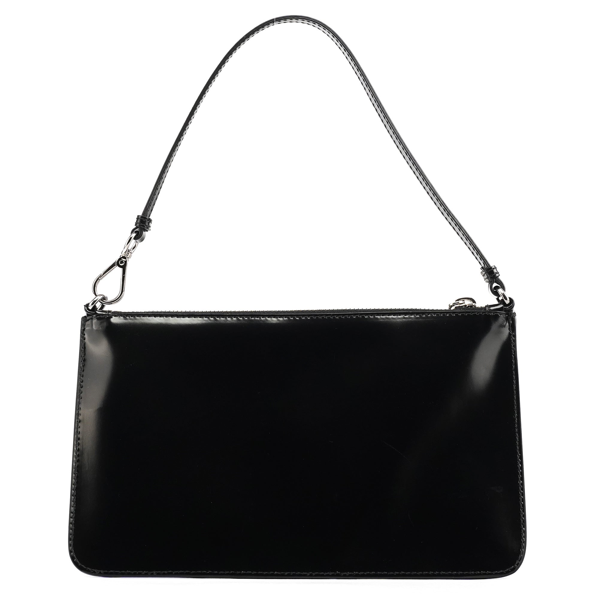 Black Spazzolato Mini Pochette Bag