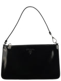 Black Spazzolato Mini Pochette Bag