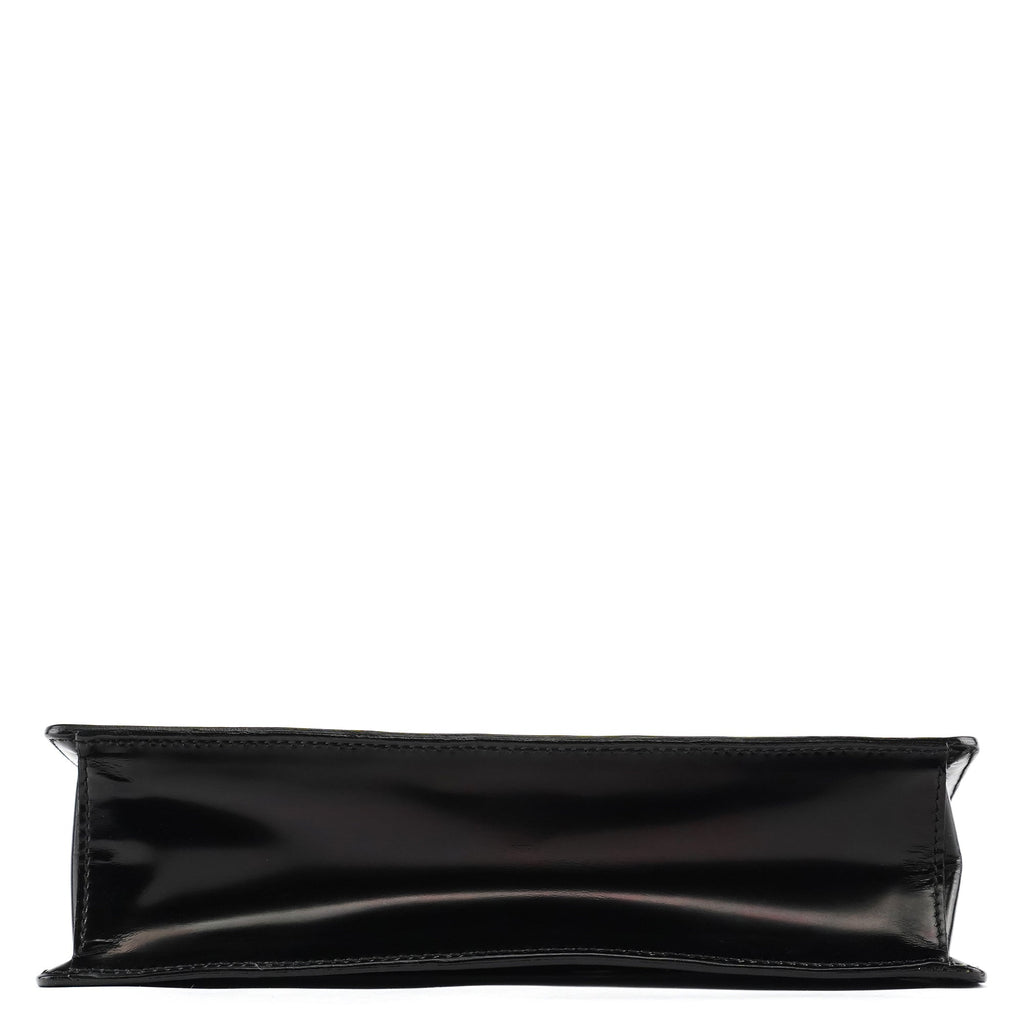 Black Spazzolato Mini Tote Bag