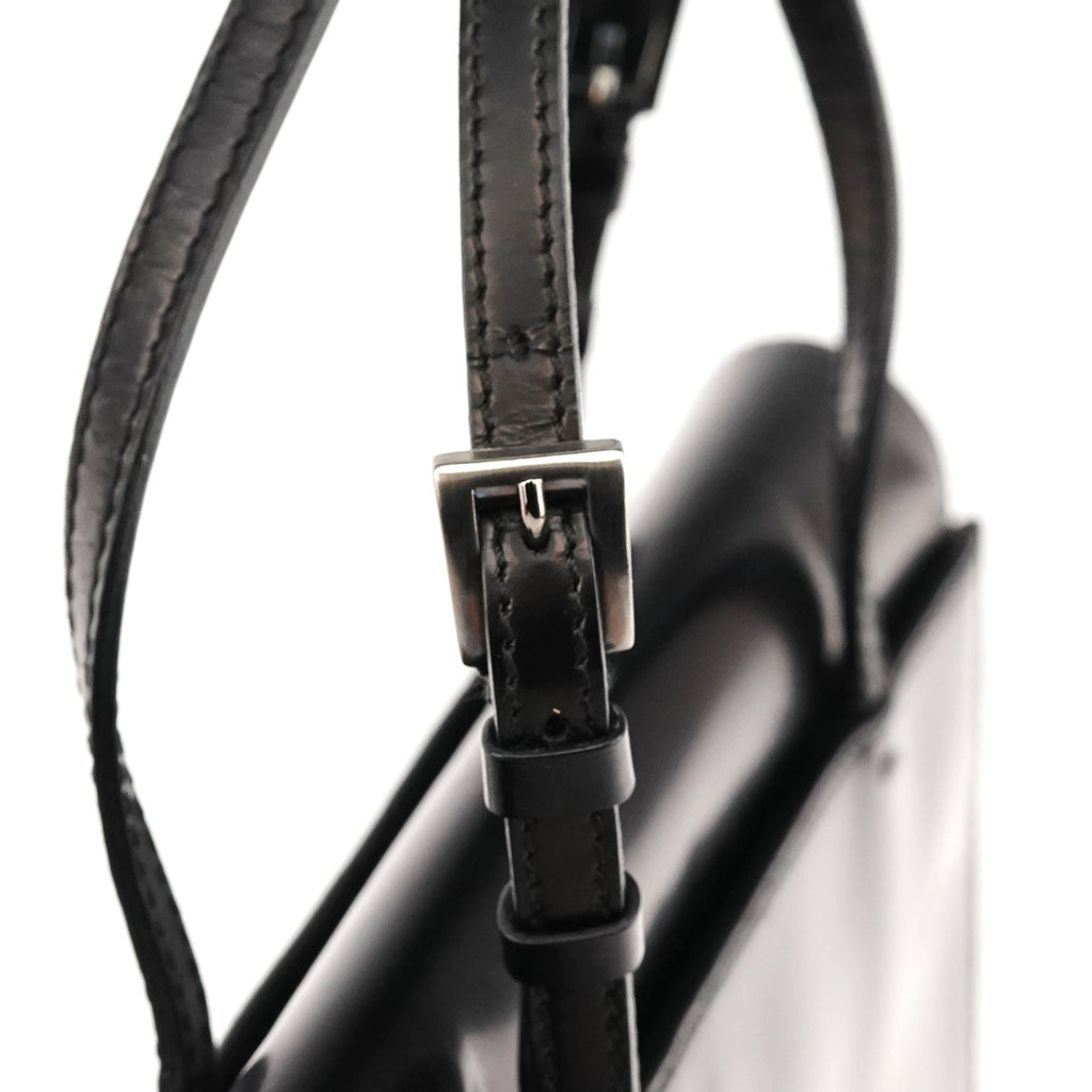 Black Spazzolato Mini Tote Bag