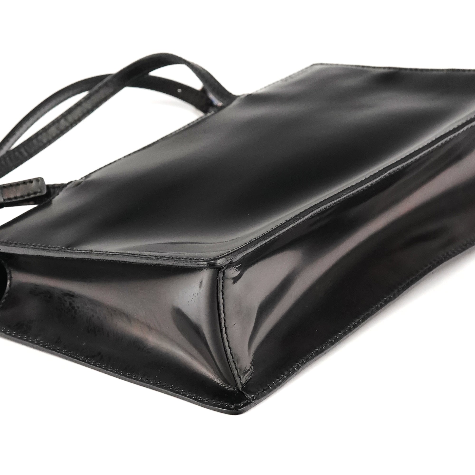 Black Spazzolato Mini Tote Bag