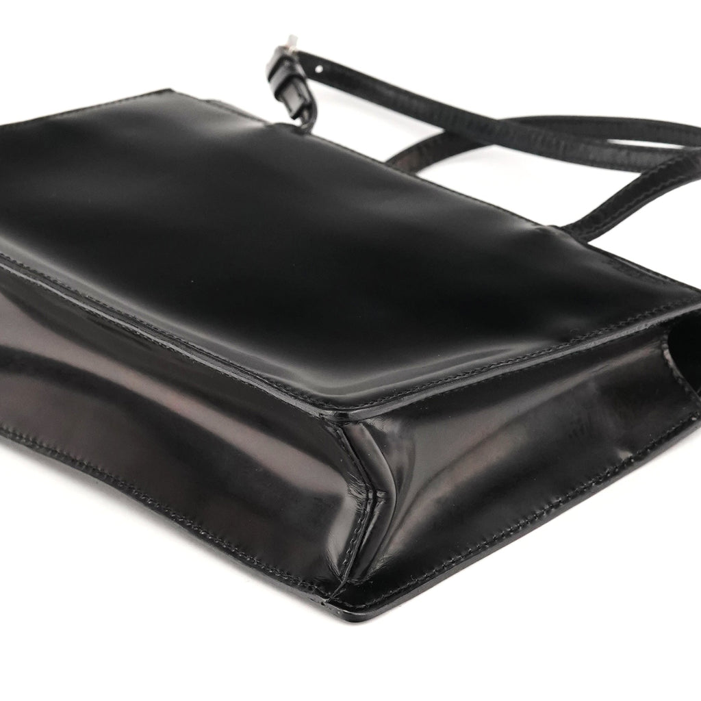 Black Spazzolato Mini Tote Bag