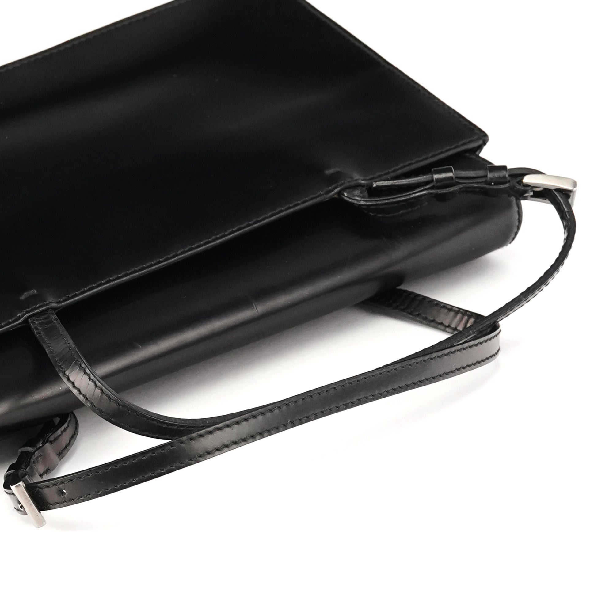 Black Spazzolato Mini Tote Bag