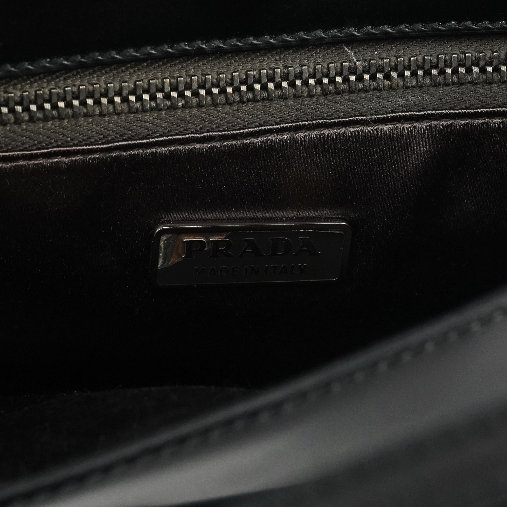 Black Spazzolato Mini Tote Bag