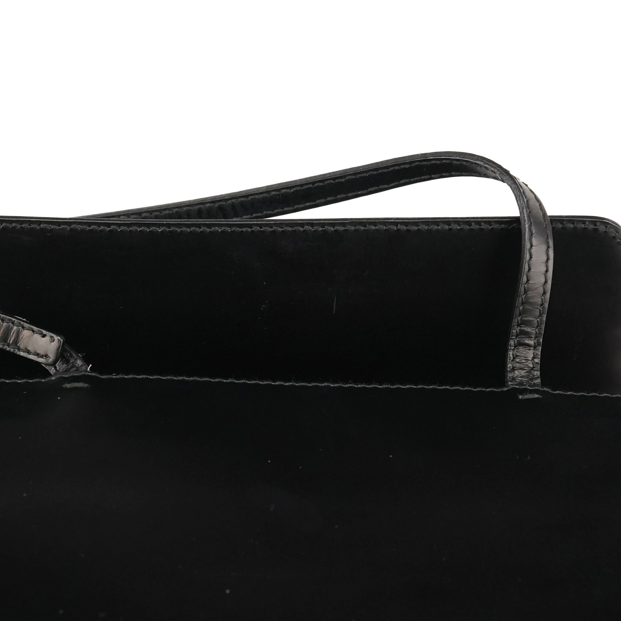 Black Spazzolato Mini Tote Bag