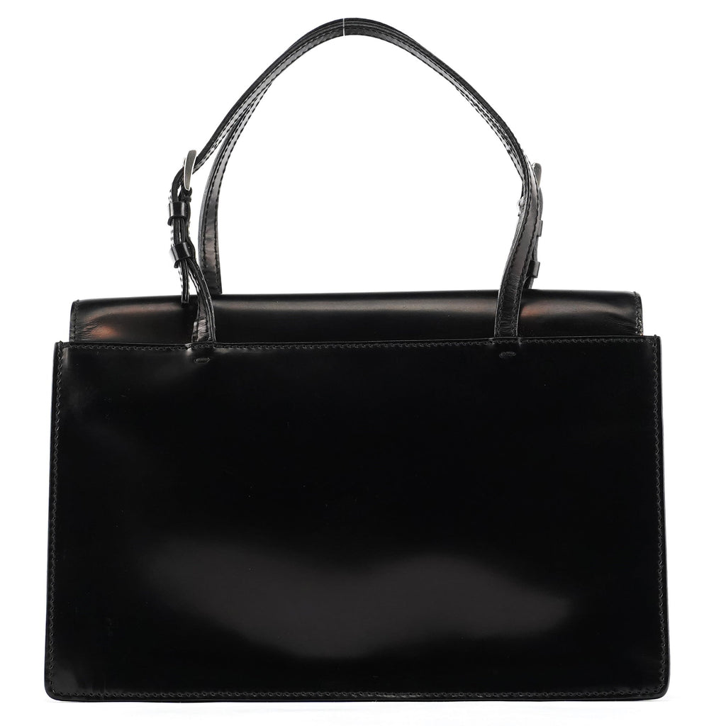Black Spazzolato Mini Tote Bag