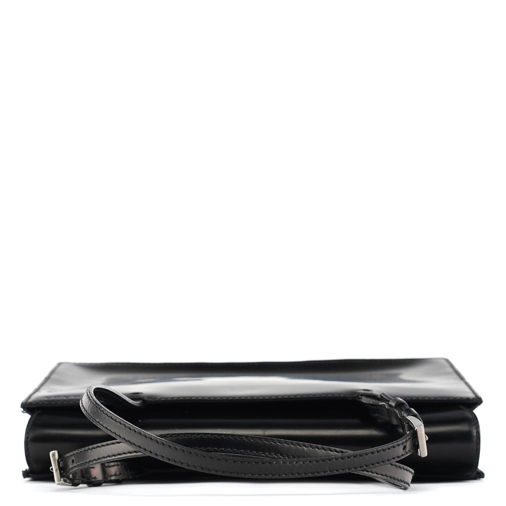 Black Spazzolato Mini Tote Bag