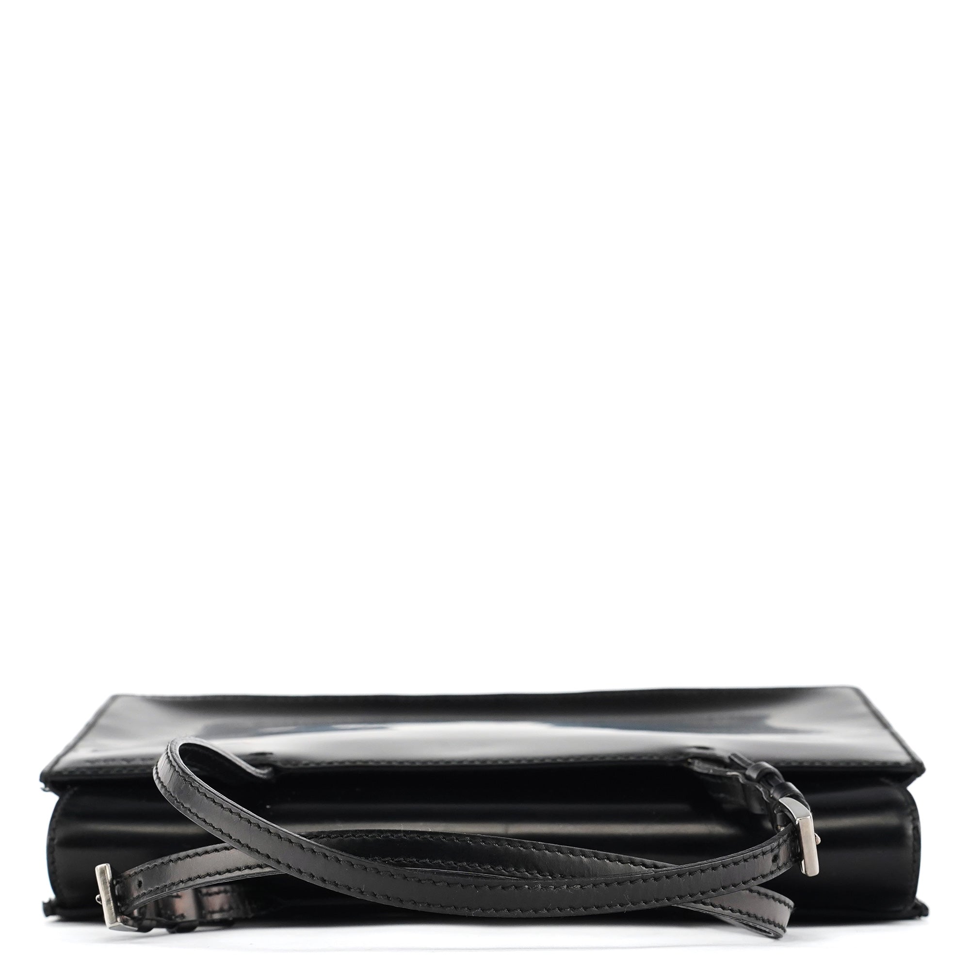 Black Spazzolato Mini Tote Bag