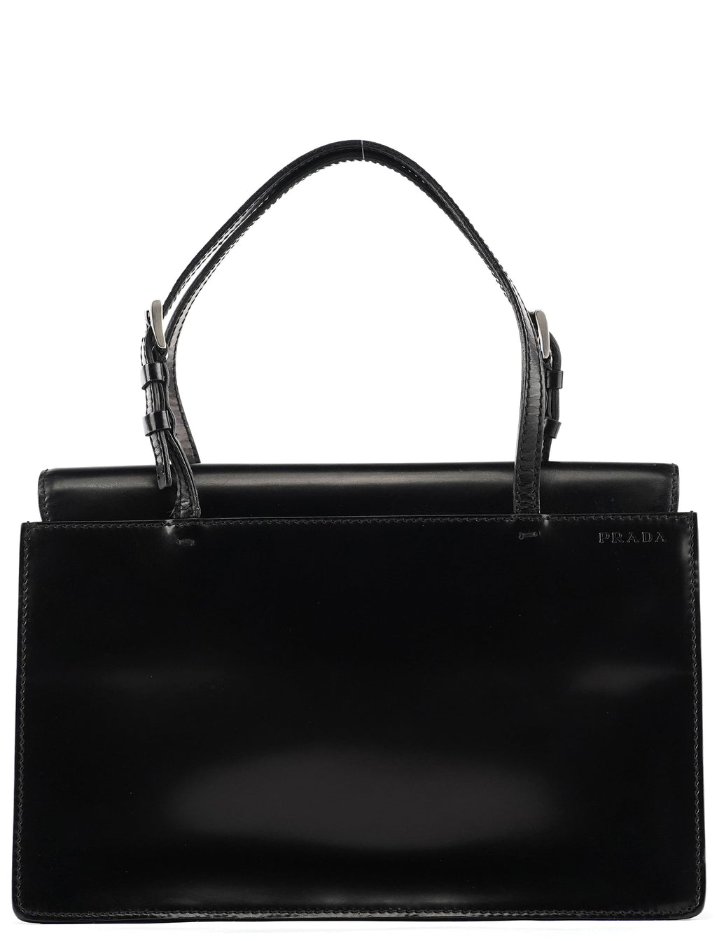 Black Spazzolato Mini Tote Bag