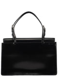 Black Spazzolato Mini Tote Bag