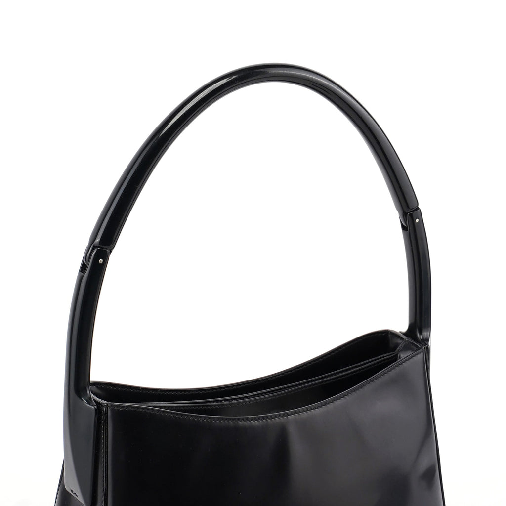 Black Spazzolato Sport Shoulder Bag