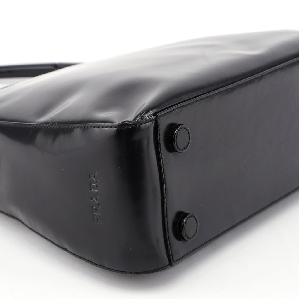 Black Spazzolato Sport Shoulder Bag