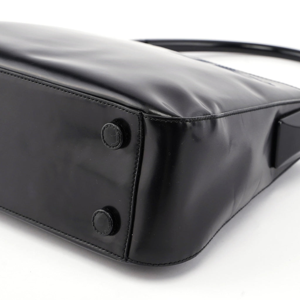 Black Spazzolato Sport Shoulder Bag