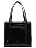 Black Spazzolato Tessuto Tote
