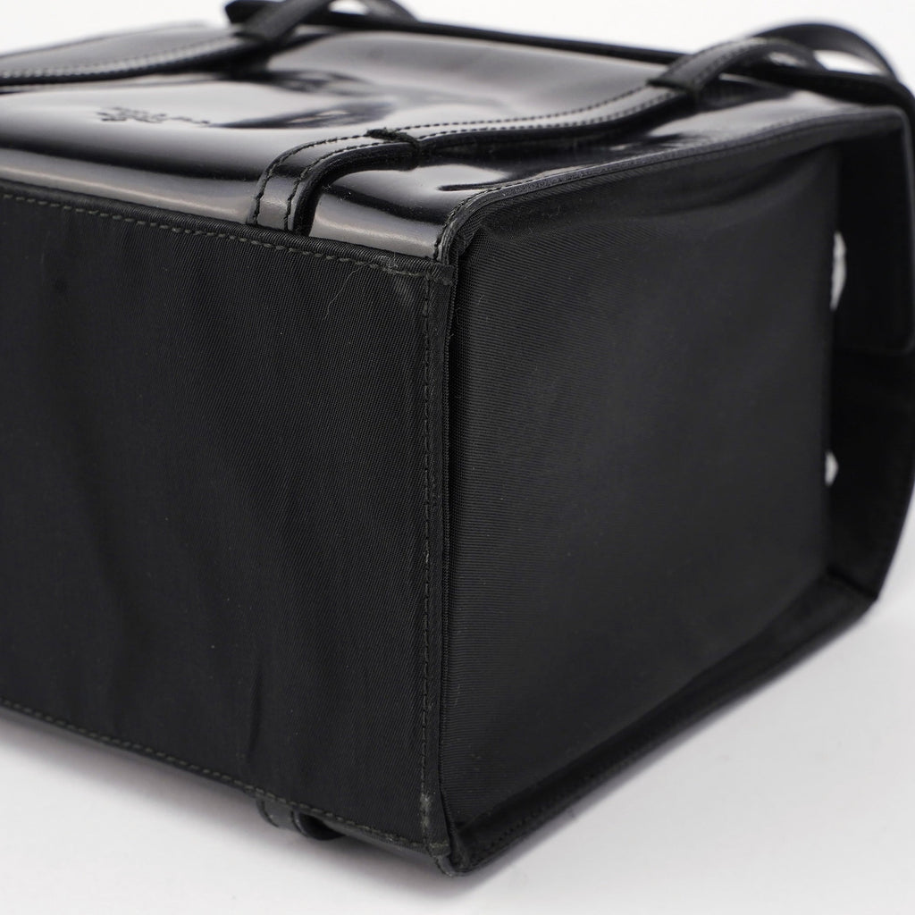 Black Spazzolato Tessuto Tote
