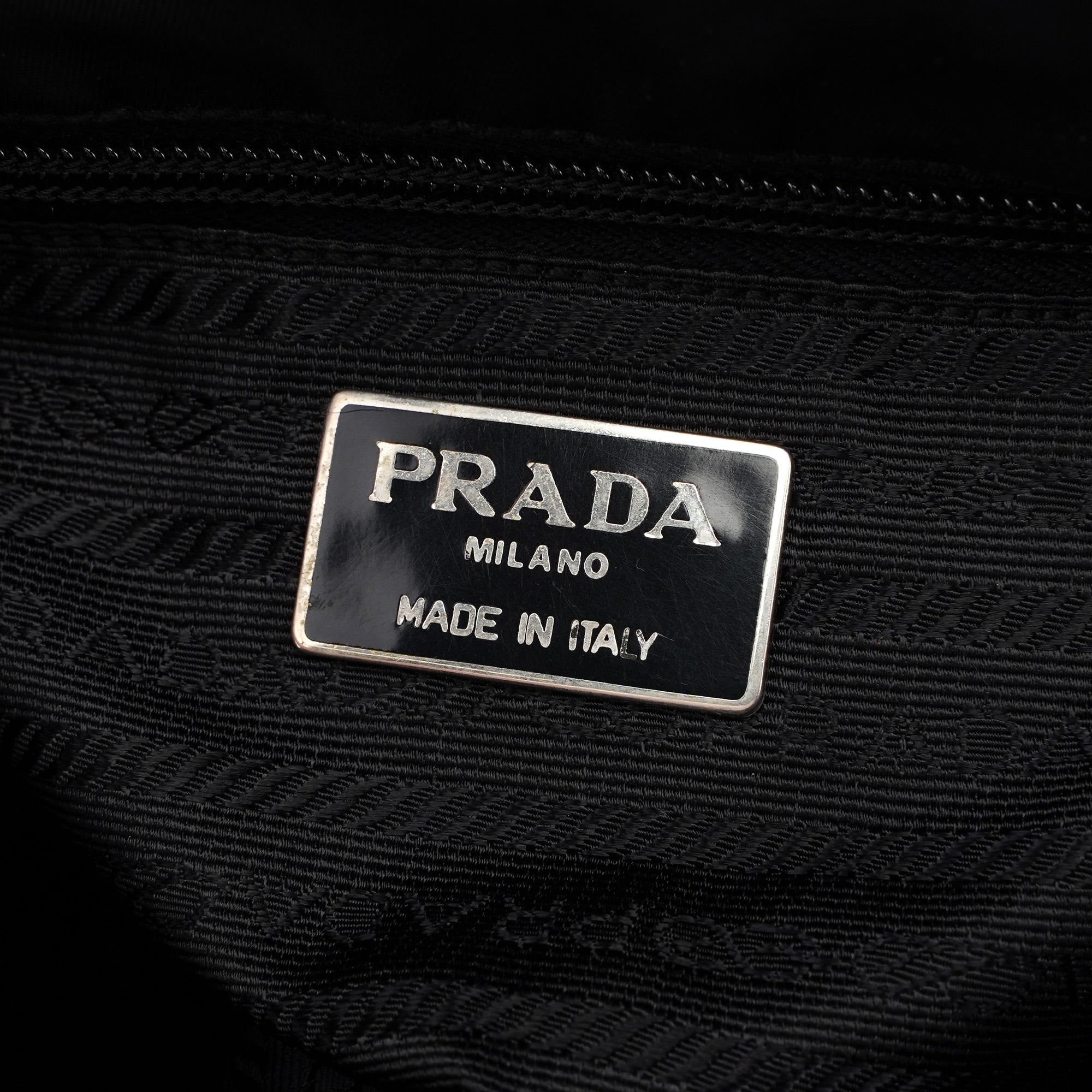 Black Spazzolato Tessuto Tote