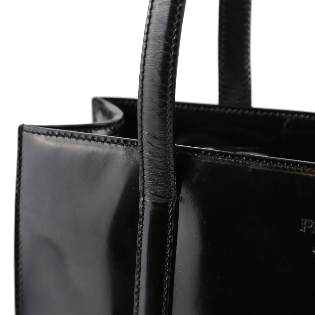 Black Spazzolato Tote