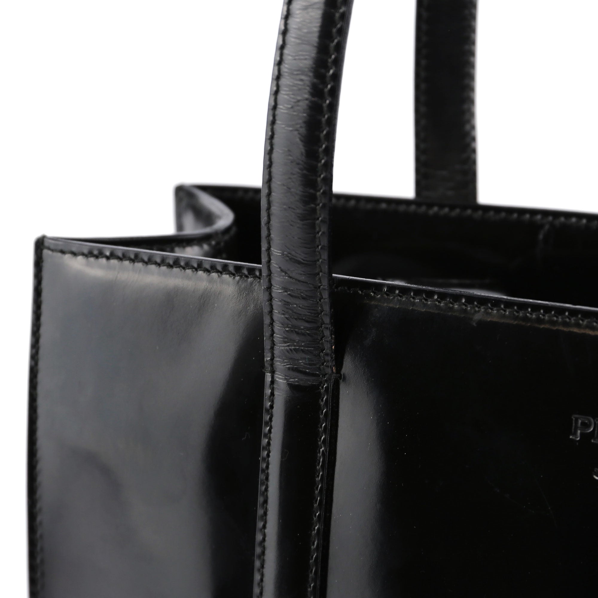 Black Spazzolato Tote