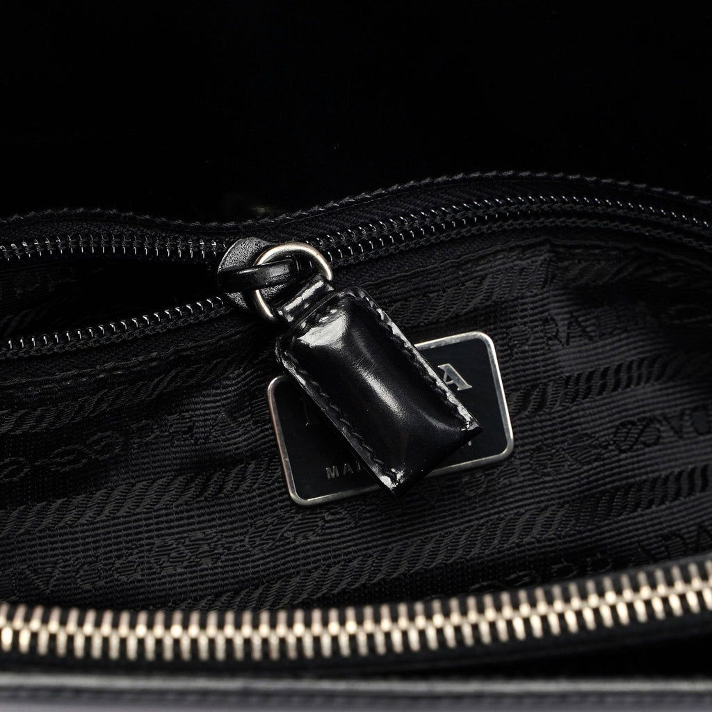 Black Spazzolato Tote