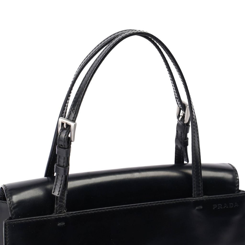 Black Spazzolato Tote