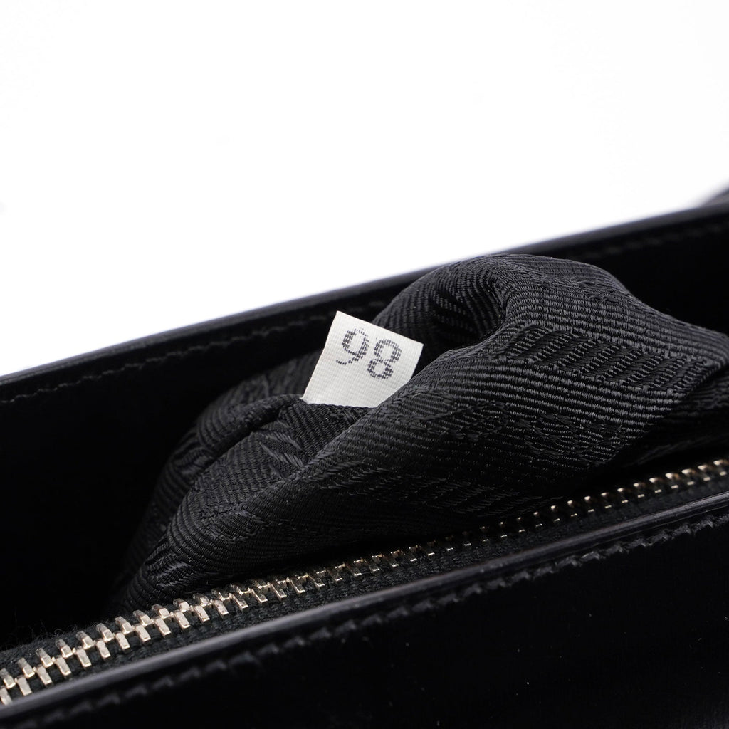 Black Spazzolato Tote