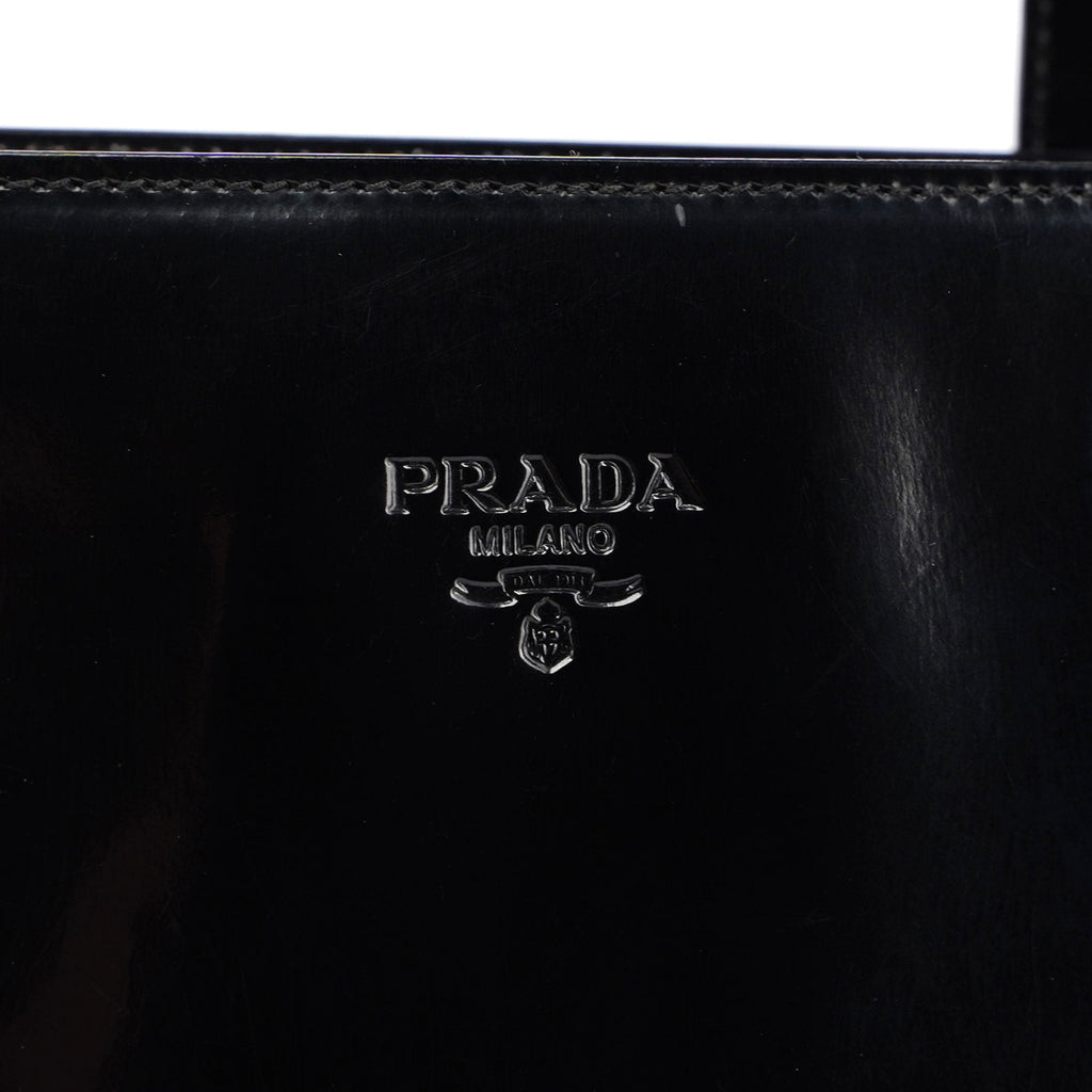 Black Spazzolato Tote