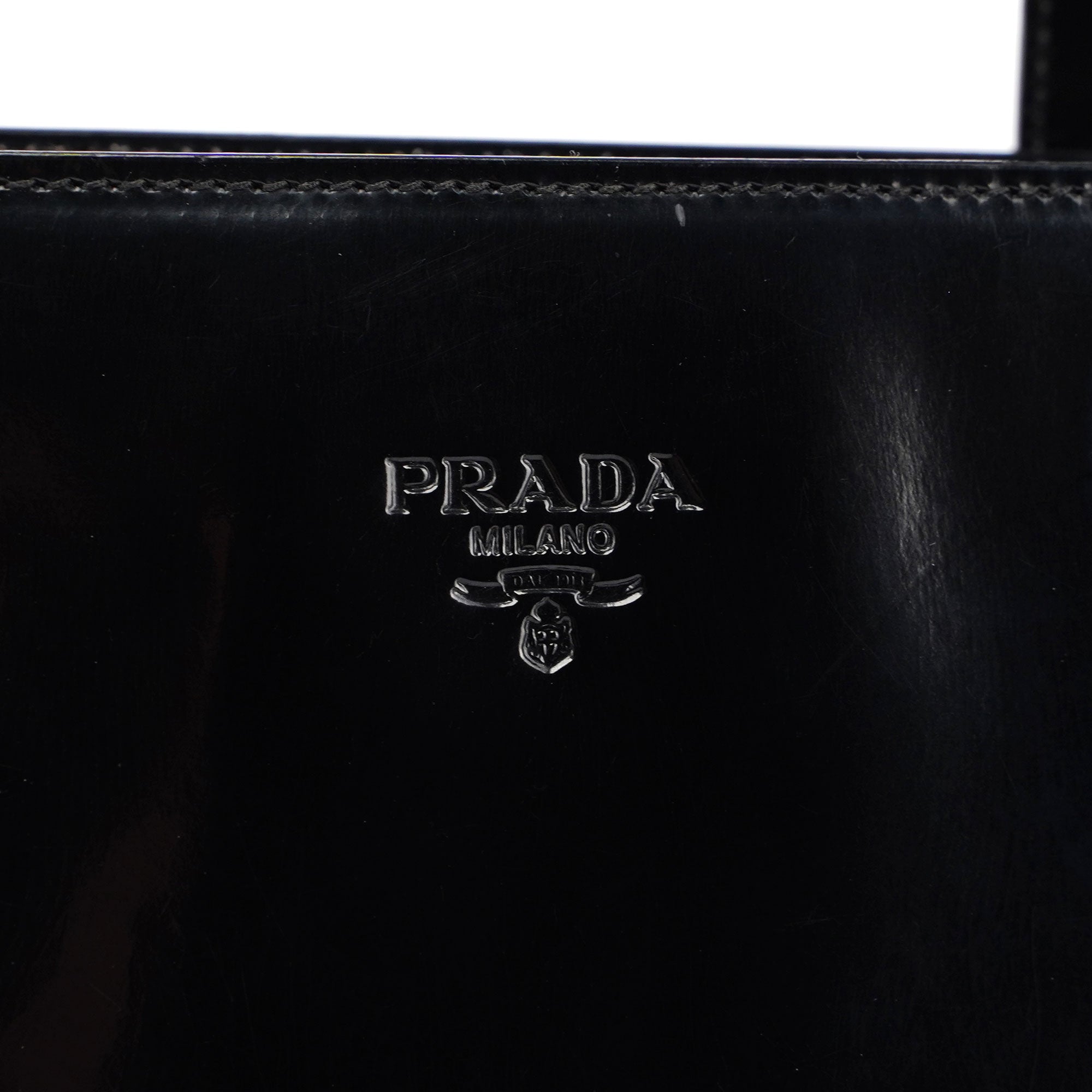 Black Spazzolato Tote