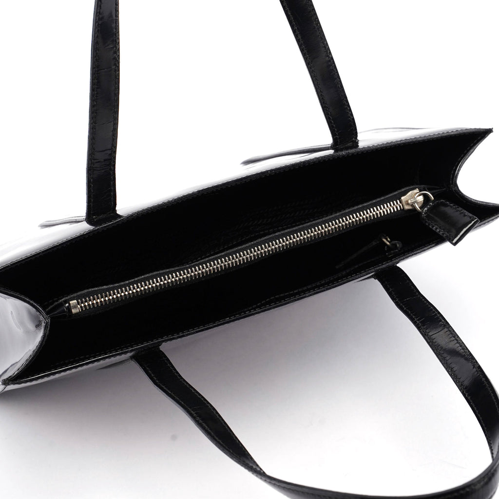 Black Spazzolato Tote