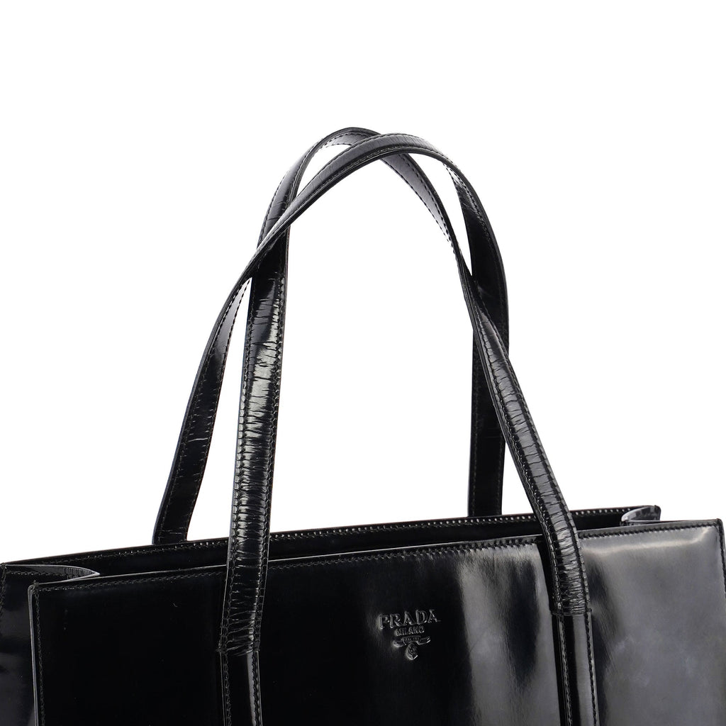 Black Spazzolato Tote