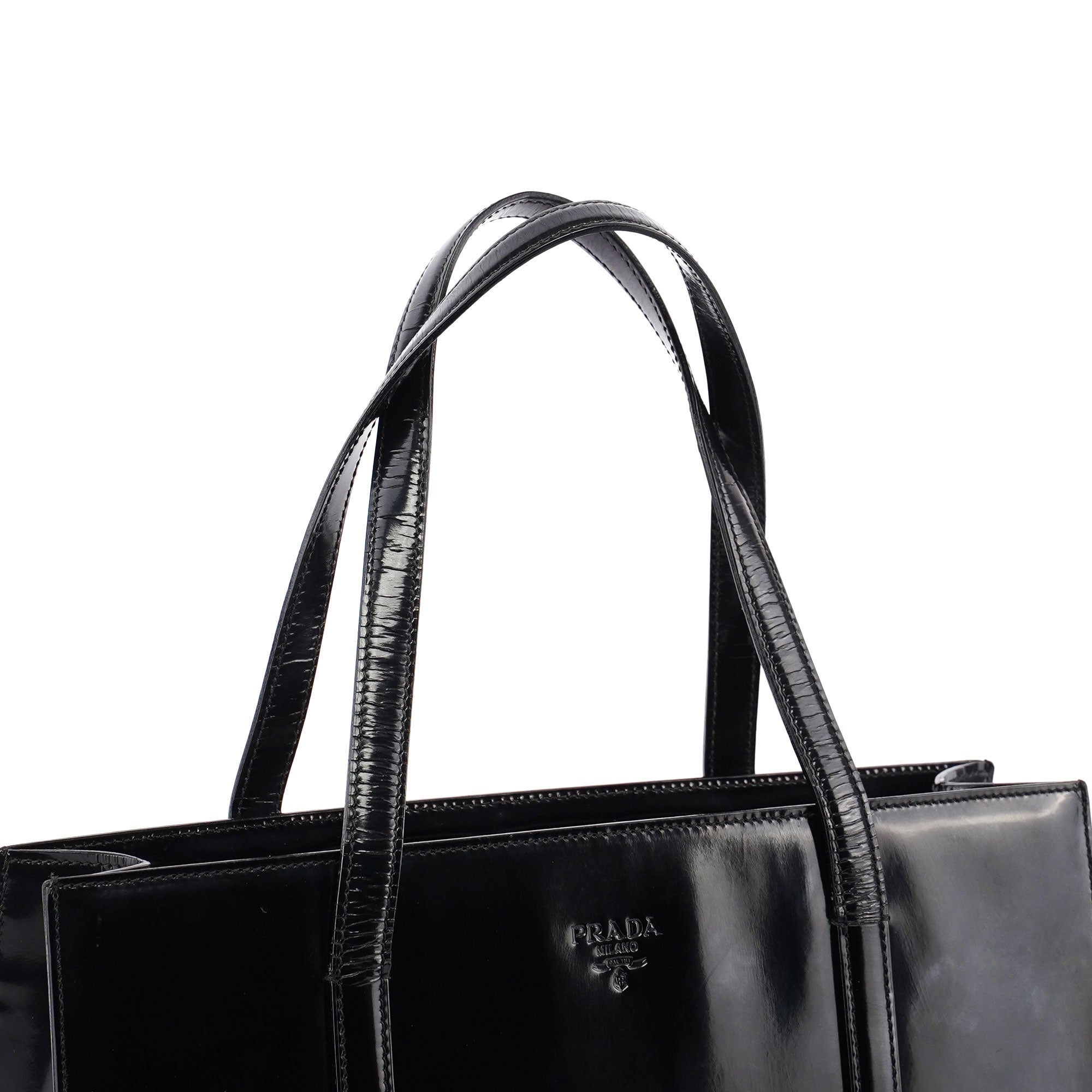Black Spazzolato Tote