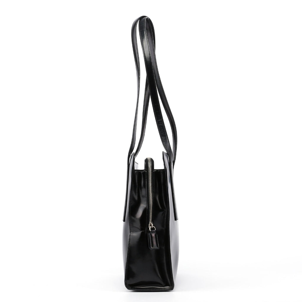 Black Spazzolato Tote