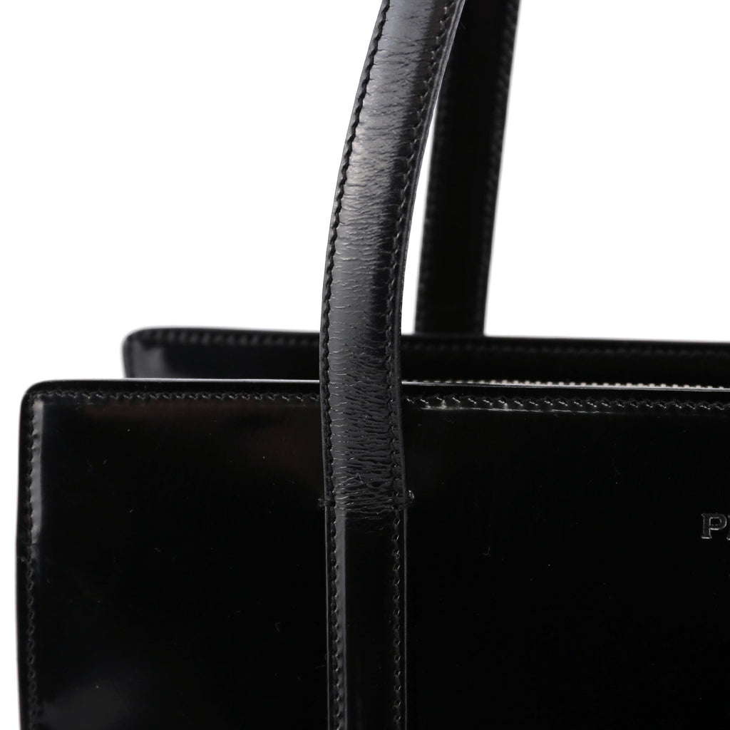 Black Spazzolato Tote