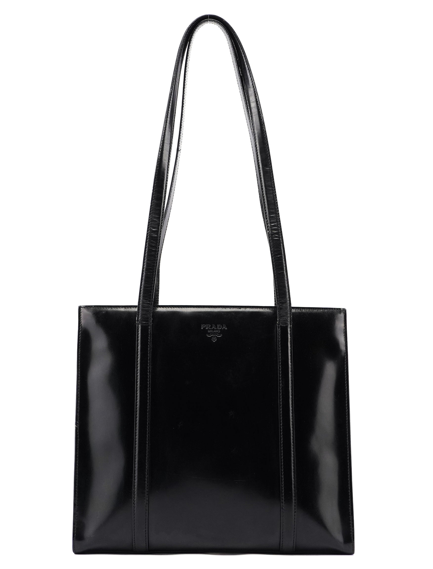 Black Spazzolato Tote