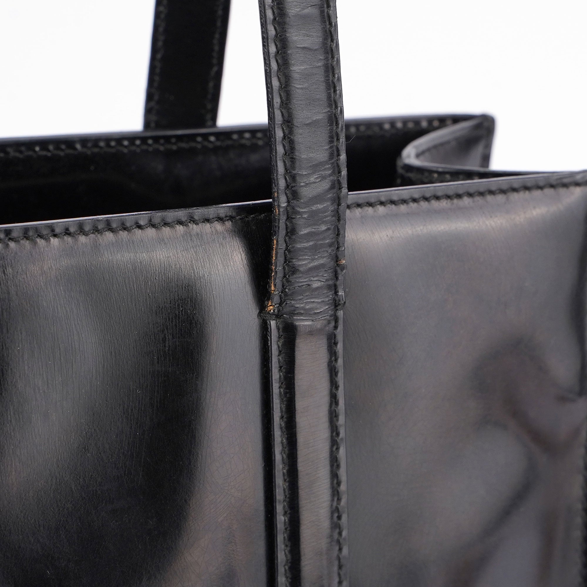 Black Spazzolato Tote