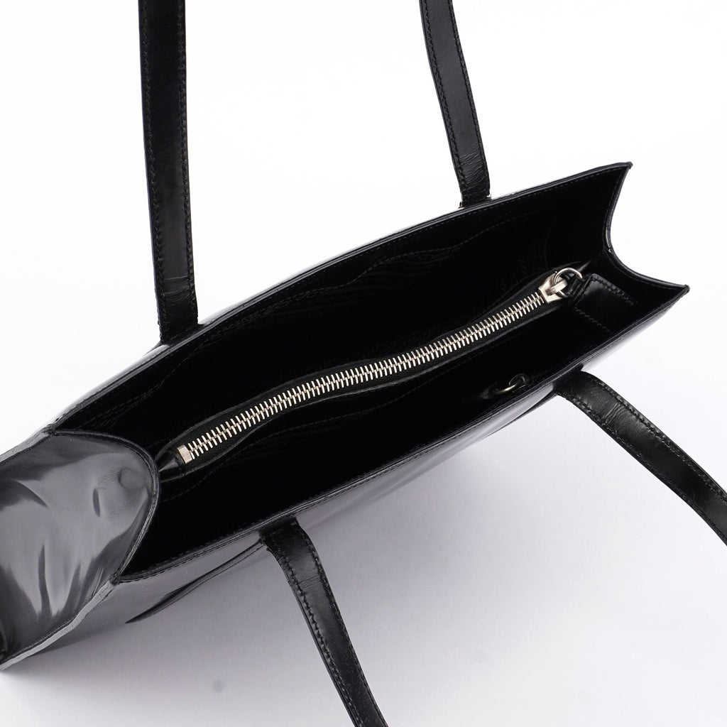 Black Spazzolato Tote