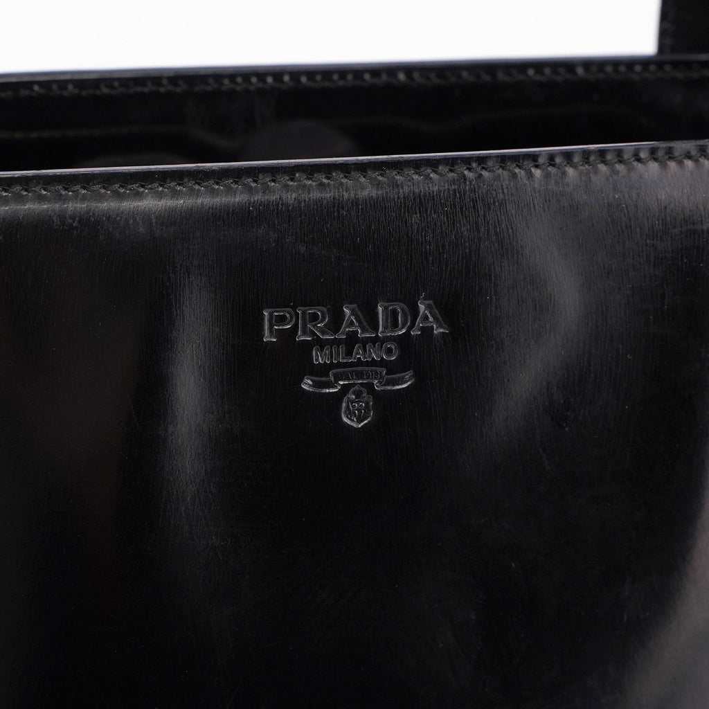 Black Spazzolato Tote