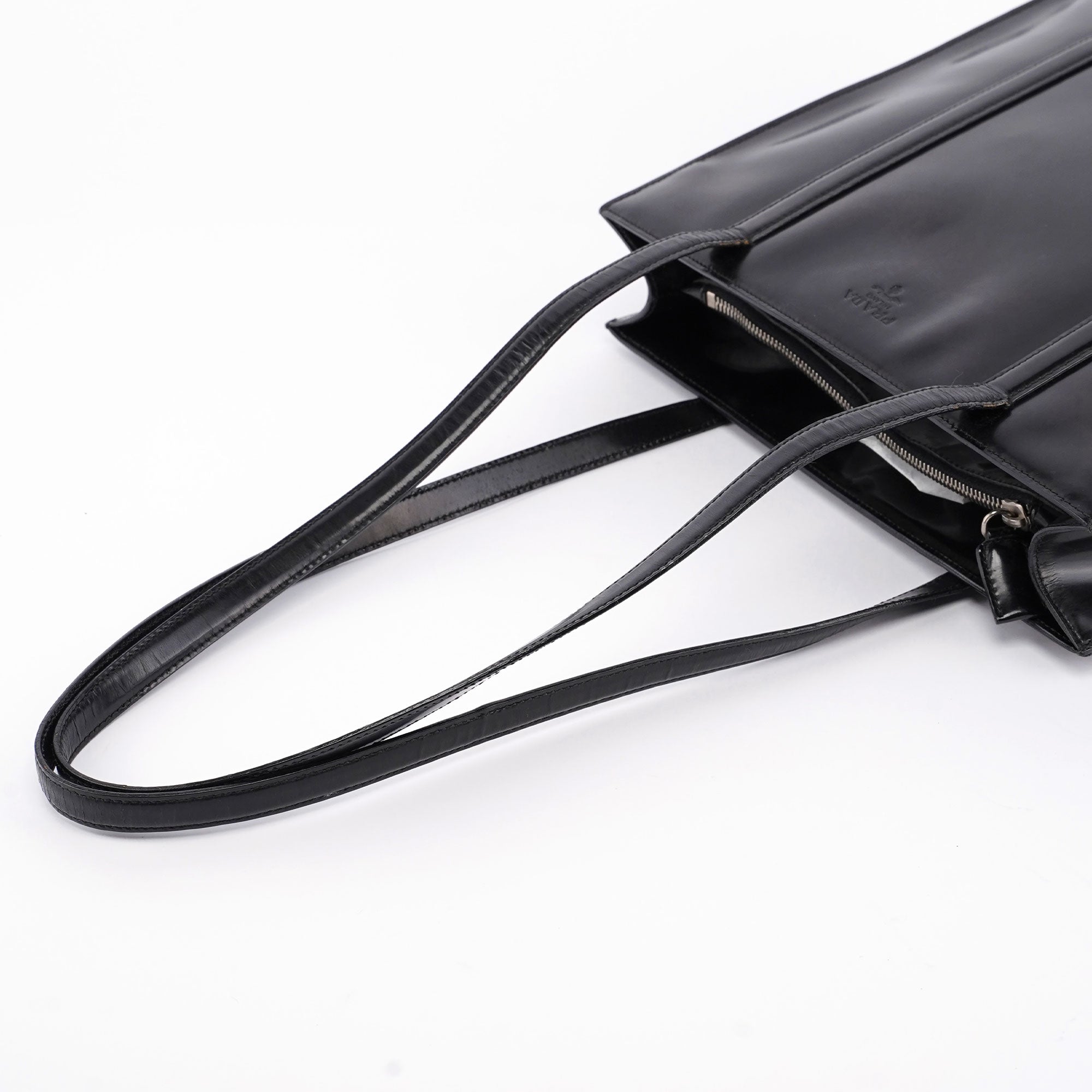 Black Spazzolato Tote
