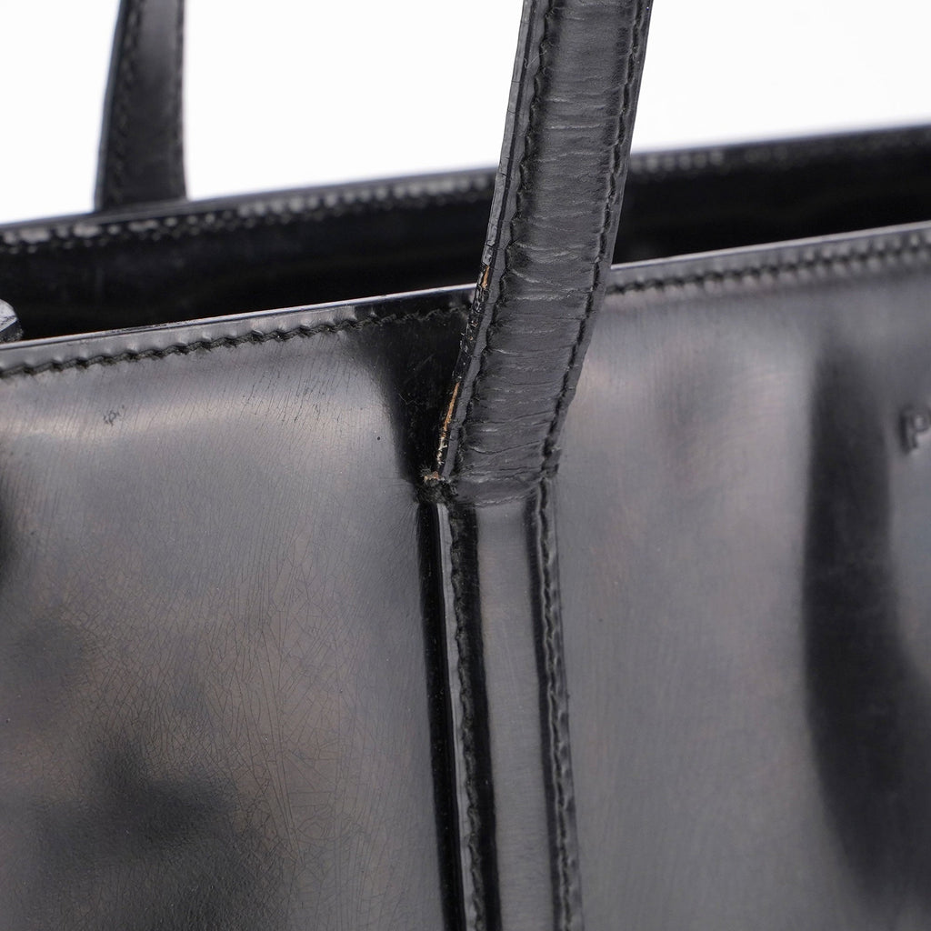 Black Spazzolato Tote