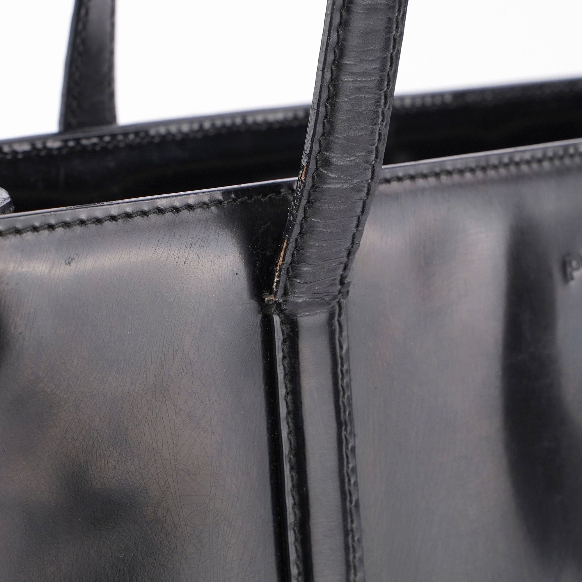 Black Spazzolato Tote